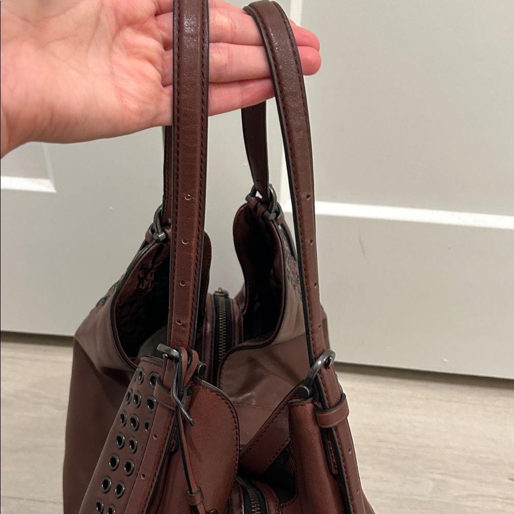 Coach (EUC) Madison Carlyle Grommet Hobo Shoulder Bag in Brick Red - Picture 15 of 17